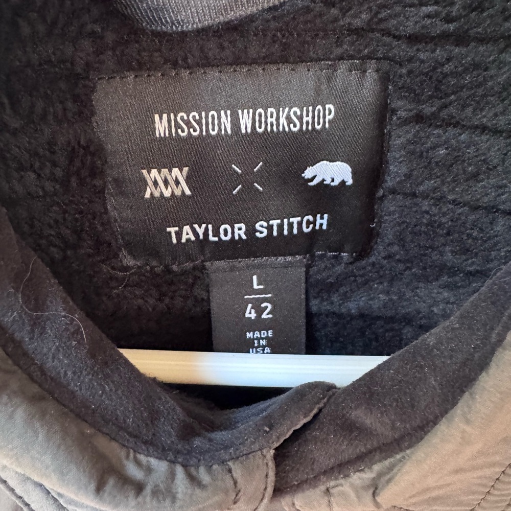 Taylor Stitch x Mission Workshop Men's Albion Jacket L Charcoal Shirt Jacket - Picture 6 of 7